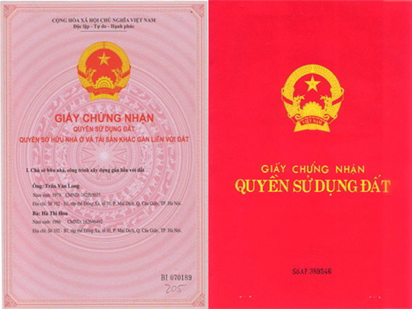 GIẤY CHỨNG NHẬN QUYỀN SỬ DỤNG ĐẤT